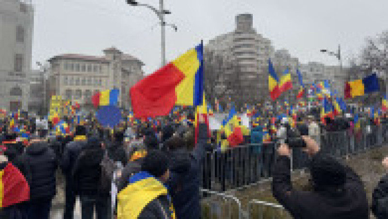 Protestatarii AUR au blocat circulația. Foto: Digi24.ro | Poza 4 din 9