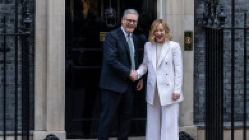 Keir Starmer o primește pe Giorgia Meloni, înaintea summitului de la Londra. Foto: Profimedia | Poza 9 din 17