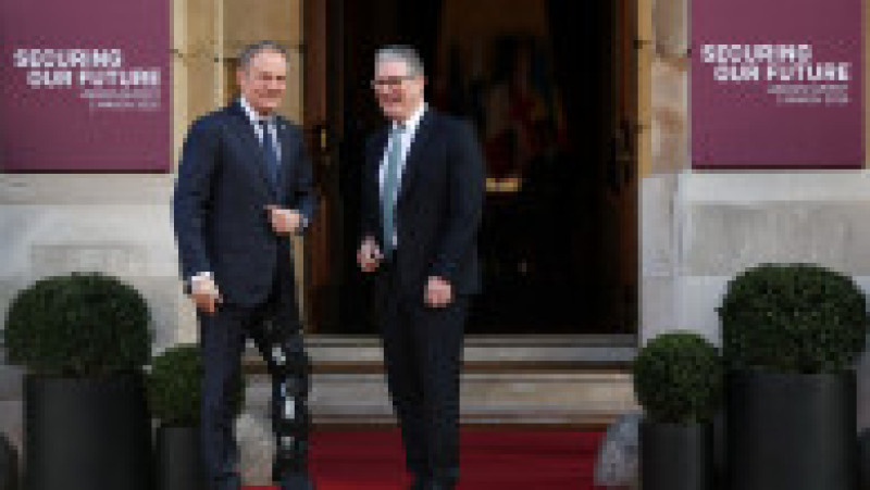 Keir Starmer și premierul polonez Donald Tusk. Foto: Profimedia | Poza 13 din 17