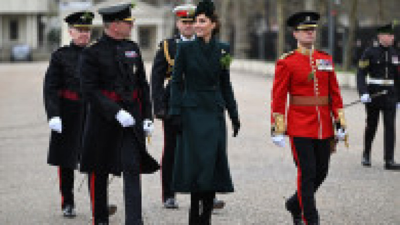 Prințesa Kate a celebrat Ziua Sfântului Patrick cu Garda Irlandeză. Sursa foto: Profimedia Images | Poza 10 din 16