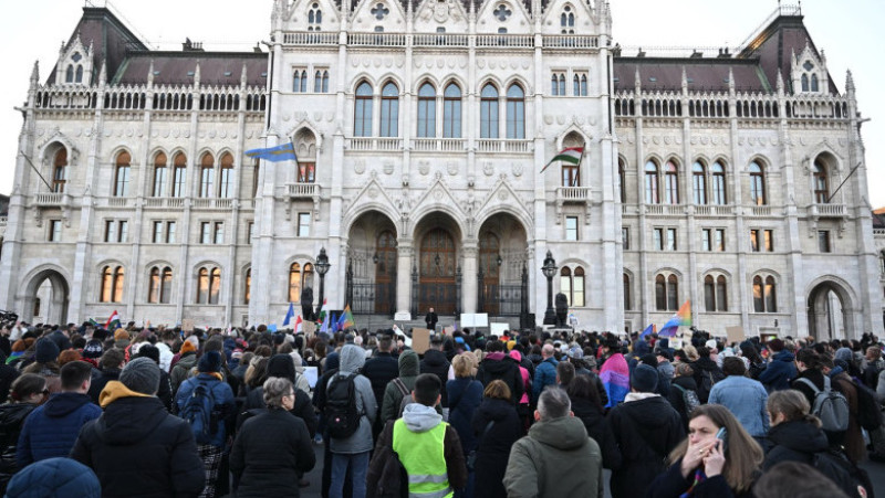 Proteste la Budapesta. Foto: Profimedia Images 