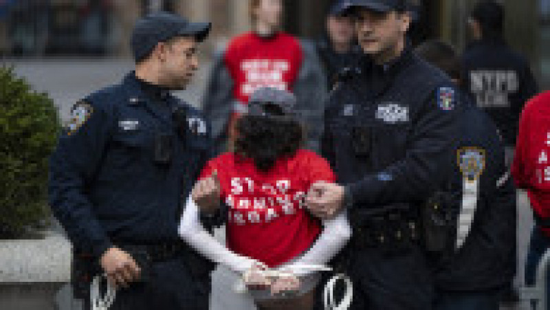 Protest pro-palestinian la Trump Tower, în New York, 13 martie 2025. Foto: Profimedia | Poza 2 din 9