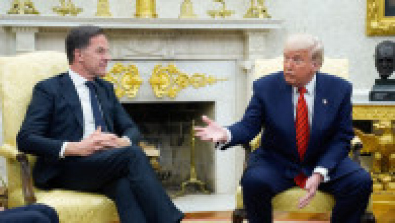 Mark Rutte, secretarul general al NATO, primit de Donald Trump la Casa Albă, 13 martie 2025. Foto: Profimedia | Poza 1 din 9