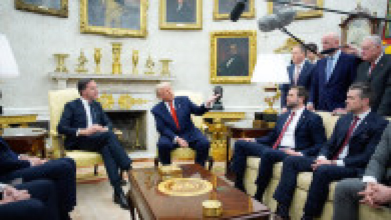 Mark Rutte, secretarul general al NATO, primit de Donald Trump la Casa Albă, 13 martie 2025. Foto: Profimedia | Poza 3 din 9