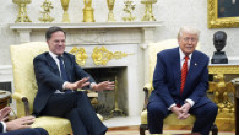 Mark Rutte, secretarul general al NATO, primit de Donald Trump la Casa Albă, 13 martie 2025. Foto: Profimedia | Poza 9 din 9