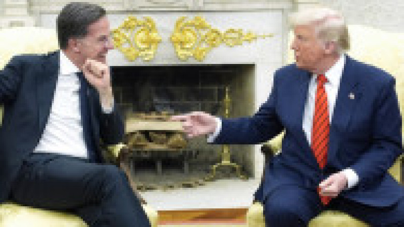 Mark Rutte, secretarul general al NATO, primit de Donald Trump la Casa Albă, 13 martie 2025. Foto: Profimedia | Poza 7 din 9