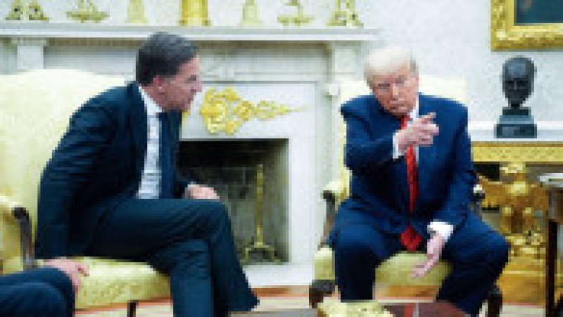 Mark Rutte, secretarul general al NATO, primit de Donald Trump la Casa Albă, 13 martie 2025. Foto: Profimedia | Poza 6 din 9