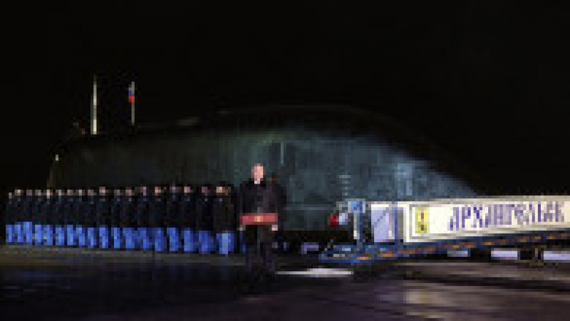 Putin a lansat submarinul Perm. Sursa foto: Profimedia Images | Poza 5 din 9