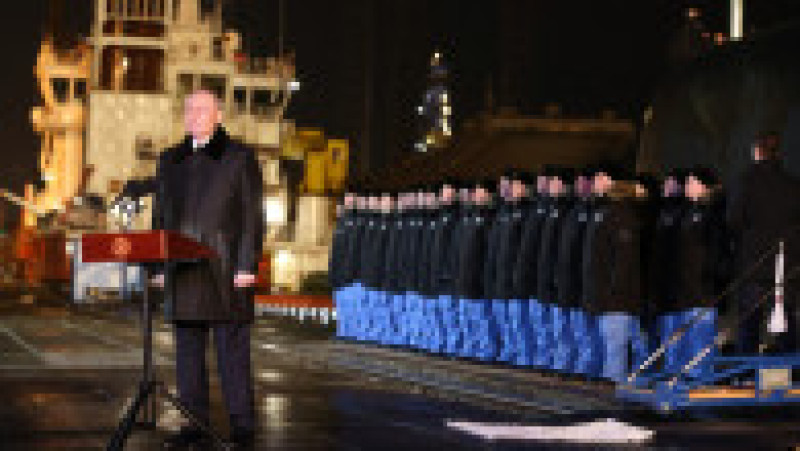 Putin a lansat submarinul Perm. Sursa foto: Profimedia Images | Poza 3 din 9