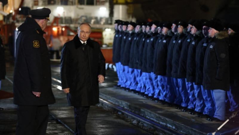Putin a lansat submarinul Perm. Sursa foto: Profimedia Images