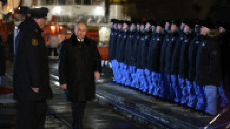 Putin a lansat submarinul Perm. Sursa foto: Profimedia Images | Poza 1 din 9