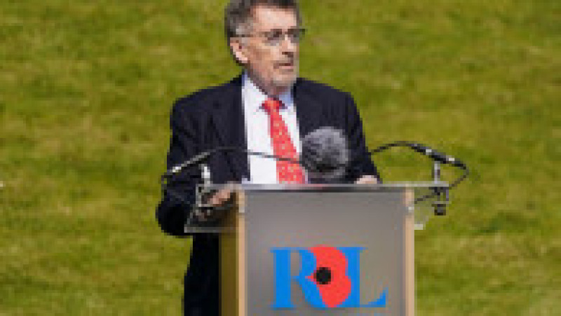 Actorul Robert Powell în timpul evenimentului Remembering National Service - 60 years, un eveniment de comemorare al Legiunii Regale Britanice pentru a marca serviciul și sacrificiul tuturor veteranilor Serviciului Național, la National Memorial Arboretum din Alrewas, Staffordshire. (2023) Foto: Profimedia | Poza 2 din 5