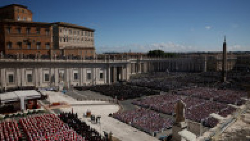 Ceremonia de înmormântare a Papei Francisc în Piața Sf. Petru din Vatican. Sursa foto: Getty Images | Poza 4 din 13
