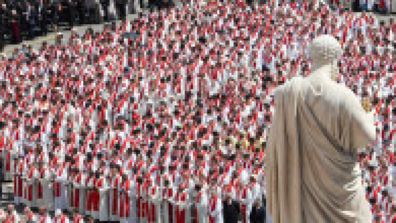 Ceremonia de înmormântare a Papei Francisc în Piața Sf. Petru din Vatican. Sursa foto: Profimedia Images | Poza 8 din 13