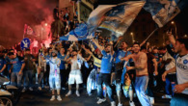 Napoli este din nou campioana Italiei după ce a mai câștigat titlul de trei ori, în 1987, 1990, ambele cu legendarul Diego Maradona în echipă, dar și în 2023. Sursa foto: Profimedia Images | Poza 4 din 9