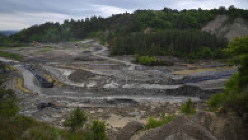 Salina Praid este închisă după ce râul Corund a străpuns albia și s-a infiltrat în salină și în exploatarea de sare din subteran. Foto: Inquam Photos / Alex Nicodim | Poza 1 din 7