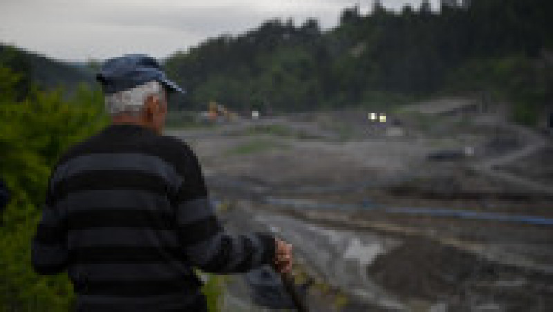 Salina Praid este închisă după ce râul Corund a străpuns albia și s-a infiltrat în salină și în exploatarea de sare din subteran, existând pericol de prăbusire. 28 mai 2025. Foto: Inquam Photos / Alex Nicodim | Poza 2 din 7