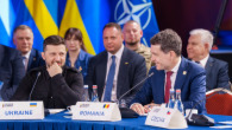 Nicușor Dan, alături de Volodimir Zelenski, la summitul B9 de la Vilnius. Foto: Administrația Prezidențială | Poza 2 din 12