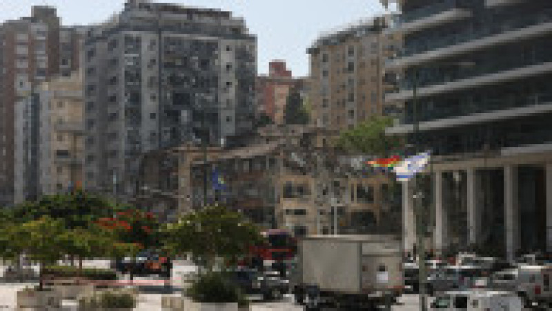 Mai multe clădiri din centrul și sudul Israelului au fost distruse de bombardamente, printre care și un spital. Sursa: Profimedia Images | Poza 3 din 10