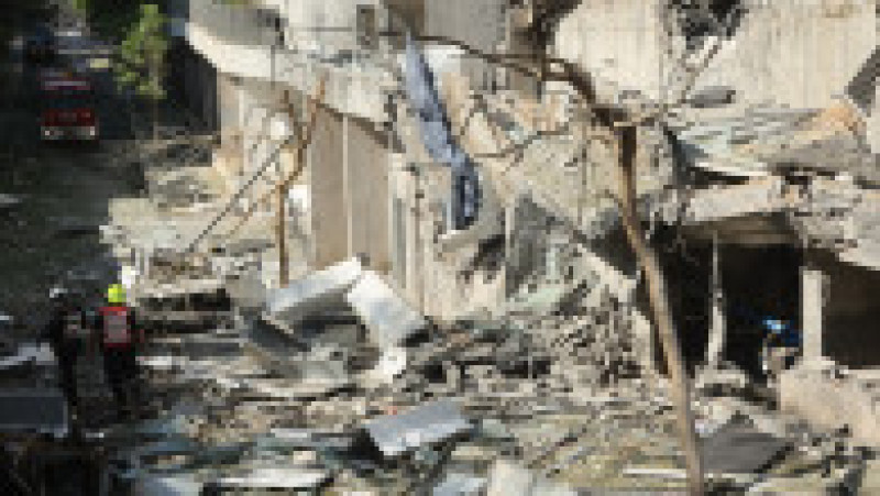 Mai multe clădiri din centrul și sudul Israelului au fost distruse de bombardamente, printre care și un spital. Sursa: Profimedia Images | Poza 5 din 10