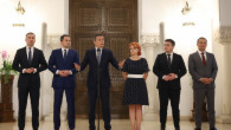 Reprezentanții PSD susțin o conferință de presă după consultările avute cu președintele Nicușor Dan, la Palatul Cotroceni din București, 19 iunie 2025. Inquam Photos / George Călin | Poza 4 din 10