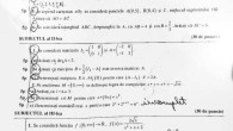 Subiecte Matematică la profilul real Științele naturii / Sursa foto: Edupedu | Poza 1 din 2