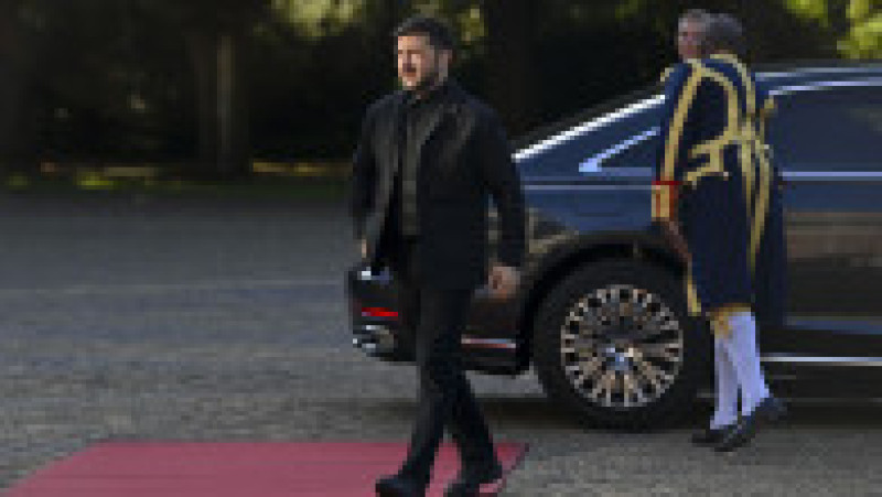 Președintele Ucrainei, Volodimir Zelenski, sosește la dineul oferit de regele Olandei înaintea summitului NATO de la Haga, 24 iunie 2025, Foto: Inquam Photos / Eduard Vînătoru | Poza 16 din 24