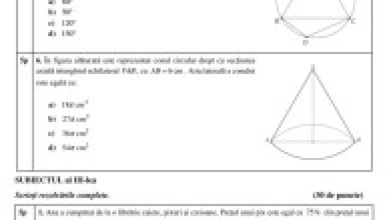Subiecte matematică, Evaluarea Națională 2025, pagina 4 | Poza 4 din 10