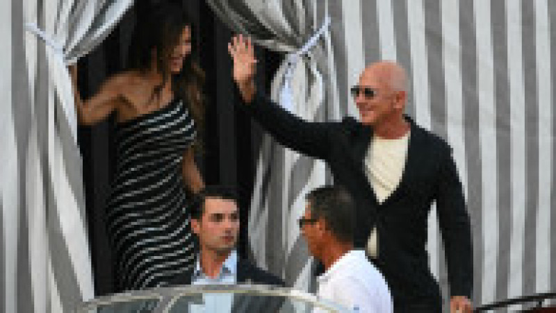 Jeff Bezos și Lauren Sanchez, la Veneția. Sursa foto: Profimedia Images | Poza 7 din 9