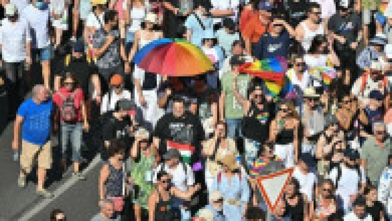 Marşul Gay Pride de la Budapesta a strâns cei mai mulți participanți de până acum. Foto: Profimedia | Poza 2 din 19