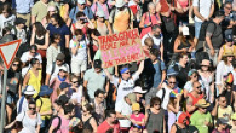 Marşul Gay Pride de la Budapesta a strâns cei mai mulți participanți de până acum. Foto: Profimedia | Poza 6 din 19