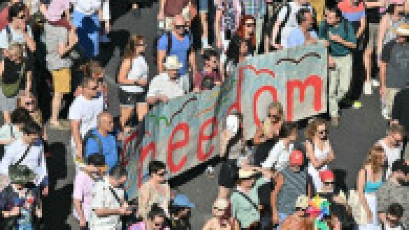 Marşul Gay Pride de la Budapesta a strâns cei mai mulți participanți de până acum. Foto: Profimedia | Poza 7 din 19