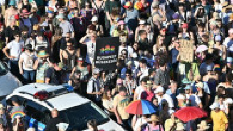Marşul Gay Pride de la Budapesta a strâns cei mai mulți participanți de până acum. Foto: Profimedia | Poza 17 din 19