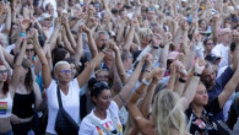 Marşul Gay Pride de la Budapesta a strâns cei mai mulți participanți de până acum. Foto: Profimedia | Poza 18 din 19