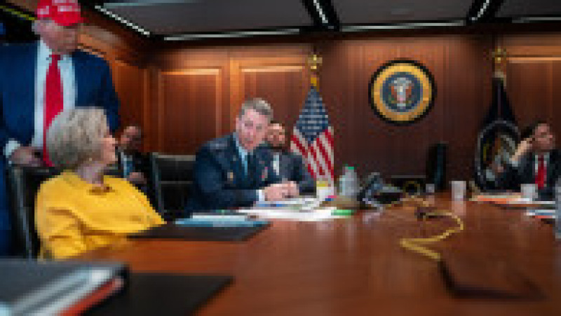 Președintele Donald J. Trump în Camera de criză (Situation Room), în timp ce SUA ,loveau Iranul, 21 iunie 2025. Foto Facebook / Casa Albă | Poza 15 din 15