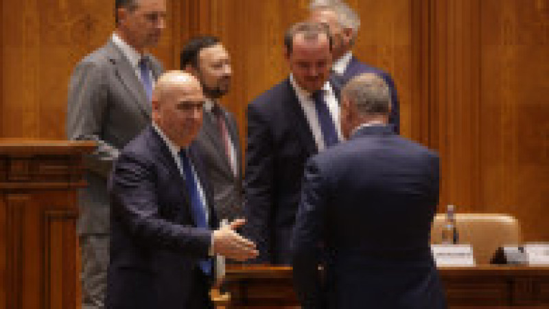 Prezentarea programului de guvernare în plenul reunit al Senatului și Camerei Deputaților înaintea votului pentru învestirea guvernului condus de prim-ministrul desemnat Ilie Bolojan, la Palatul Parlamentului din București, 23 iunie 2025. Inquam Photos / George Călin | Poza 10 din 10