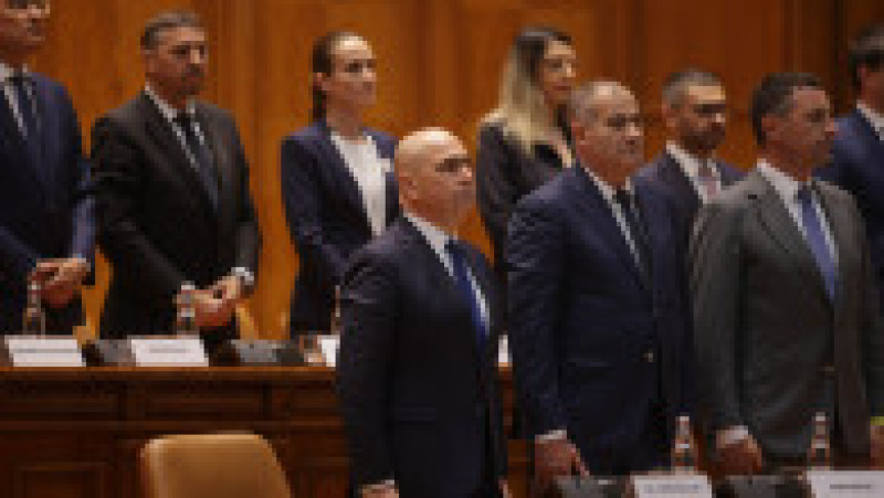 Prezentarea programului de guvernare în plenul reunit al Senatului și Camerei Deputaților înaintea votului pentru învestirea guvernului condus de prim-ministrul desemnat Ilie Bolojan, la Palatul Parlamentului din București, 23 iunie 2025. Inquam Photos / George Călin | Poza 9 din 10