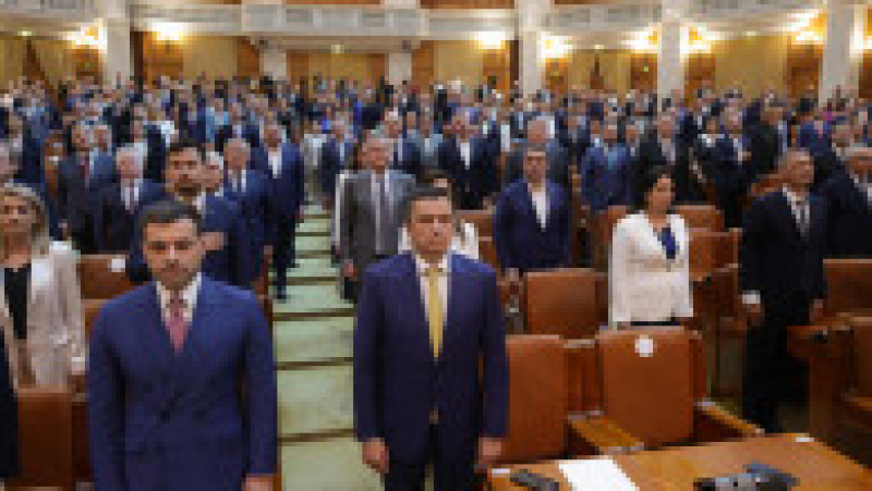 Prezentarea programului de guvernare în plenul reunit al Senatului și Camerei Deputaților înaintea votului pentru învestirea guvernului condus de prim-ministrul desemnat Ilie Bolojan, la Palatul Parlamentului din București, 23 iunie 2025. Inquam Photos / George Călin | Poza 7 din 10
