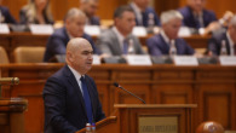 Prezentarea programului de guvernare în plenul reunit al Senatului și Camerei Deputaților înaintea votului pentru învestirea guvernului condus de prim-ministrul desemnat Ilie Bolojan, la Palatul Parlamentului din București, 23 iunie 2025. Inquam Photos / George Călin | Poza 4 din 10
