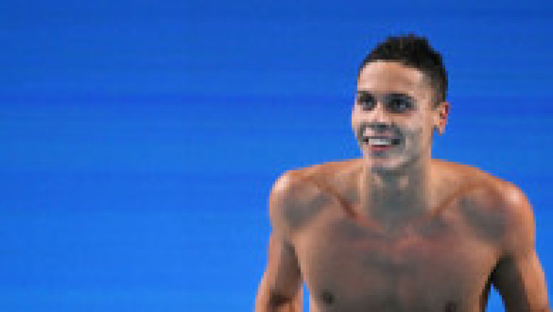 David Popovici, campion mondial la 100m liber, pentru a doua oară. Singapore, 31 iulie 2025. Foto: Profimedia | Poza 6 din 8
