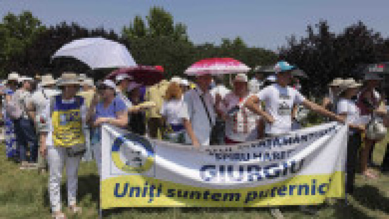 Sindicaliștii protestează în parcul Izvor din Capitală. Foto: Inquam Photos / Octav Ganea | Poza 4 din 8