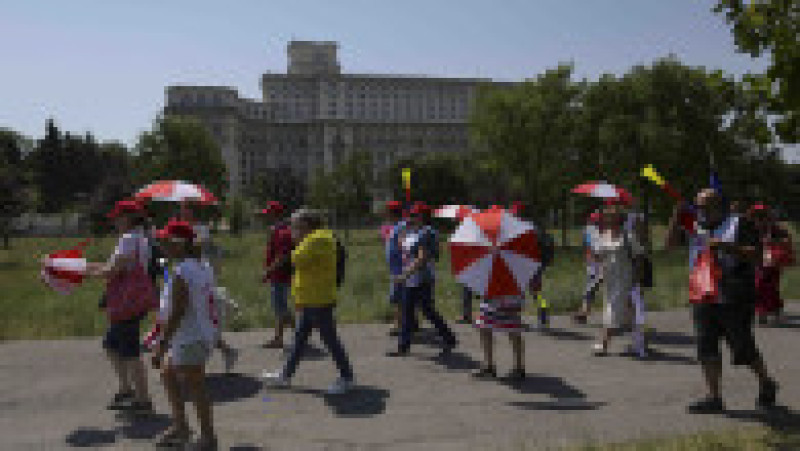 Sindicaliștii protestează în parcul Izvor din Capitală. Foto: Inquam Photos / Octav Ganea | Poza 3 din 8
