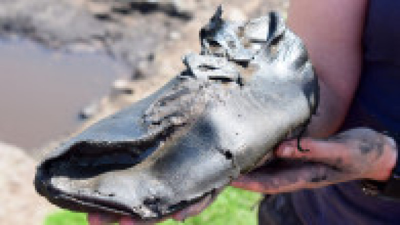 Pantof numărul 49 din epoca romană, descoperit de arheologi englezi. Foto: Profimedia | Poza 3 din 3