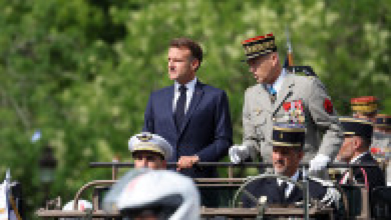 Președintele francez Emmanuel Macron, la parada de Ziua Franței. Foto: Profimedia | Poza 5 din 14
