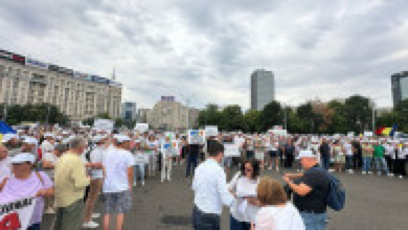 Protest al sidicaliștilor BNS în Piața Victoriei Foto: BNS | Poza 2 din 11