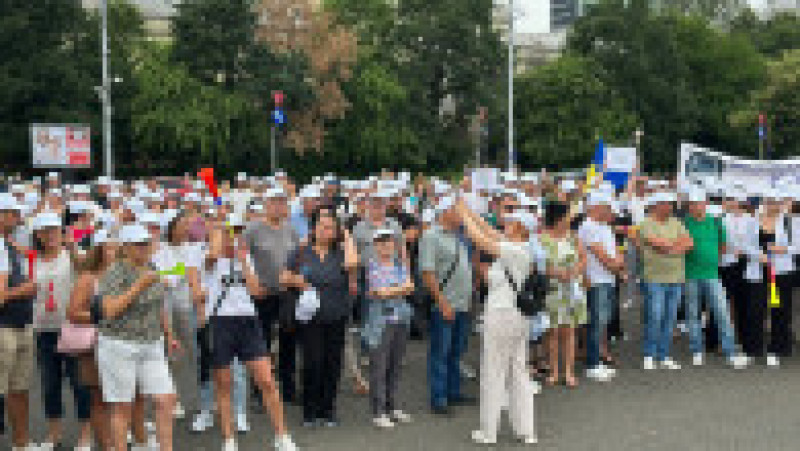 Protest al sidicaliștilor BNS în Piața Victoriei Foto: BNS | Poza 4 din 11