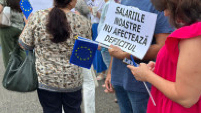 Protest al sidicaliștilor BNS în Piața Victoriei Foto: BNS | Poza 10 din 11