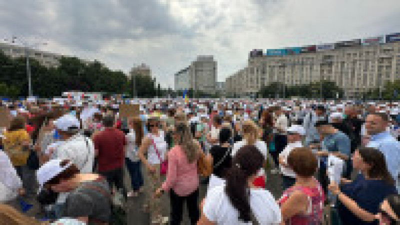 Protest al sidicaliștilor BNS în Piața Victoriei Foto: BNS | Poza 7 din 11