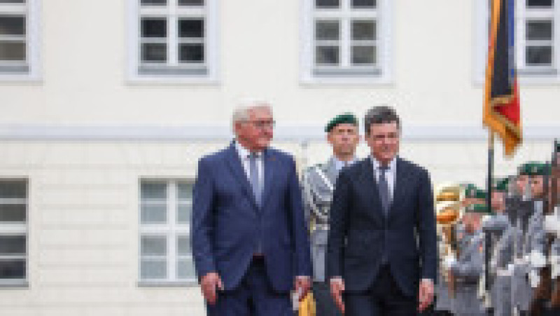 Nicușor Dan și omologul său german Frank-Walter Steinmeier. Sursa foto: Profimedia Images | Poza 2 din 10