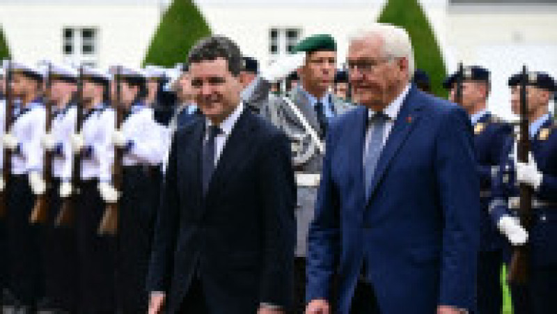 Nicușor Dan și omologul său german Frank-Walter Steinmeier. Sursa foto: Profimedia Images | Poza 3 din 10